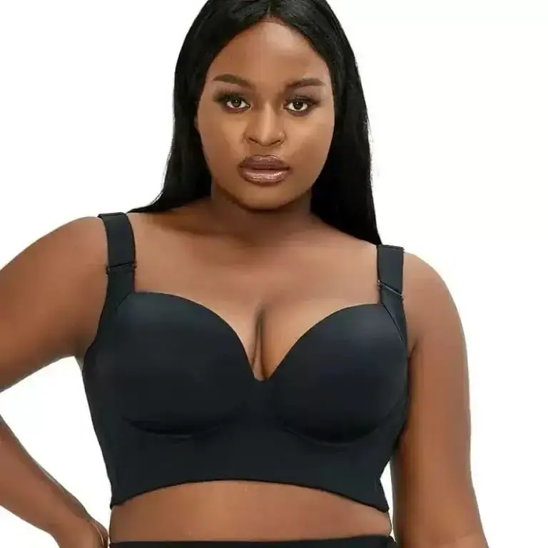 Full-Figure Push-Up Plunge Bra with Deep V for Plus Sizes Bra - Image 3