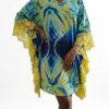 The Yara Lace-Trimmed Adire Kaftan