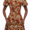 The Safi Leopard Flare Mini Dress