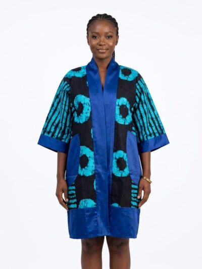 Indigo Adire Kimono Dress