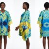 The Yara Lace-Trimmed Adire Kaftan