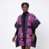 Stylish Purple Ankara Kimono Jacket