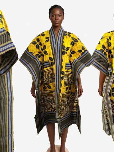 Yellow Ankara Kimono Jacket