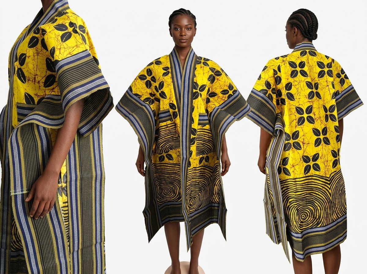 Yellow Ankara Kimono Jacket